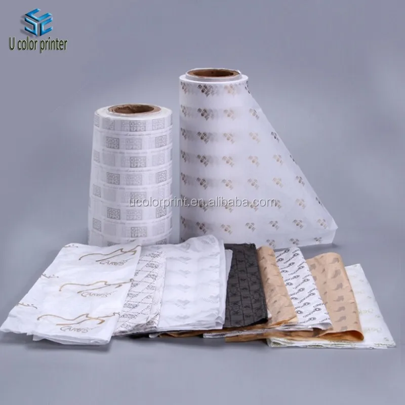 
U color Customized logo printed tissue paper for gift wrapping 