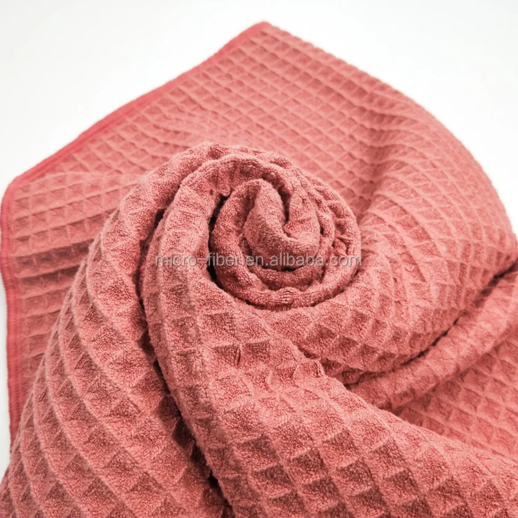 Free Design 500gsm microfiber classic waffle sublimation custom logo towel