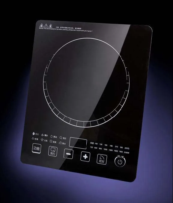 
2018 KANGER black silk printing ceramic glass top for induction cooker plate 