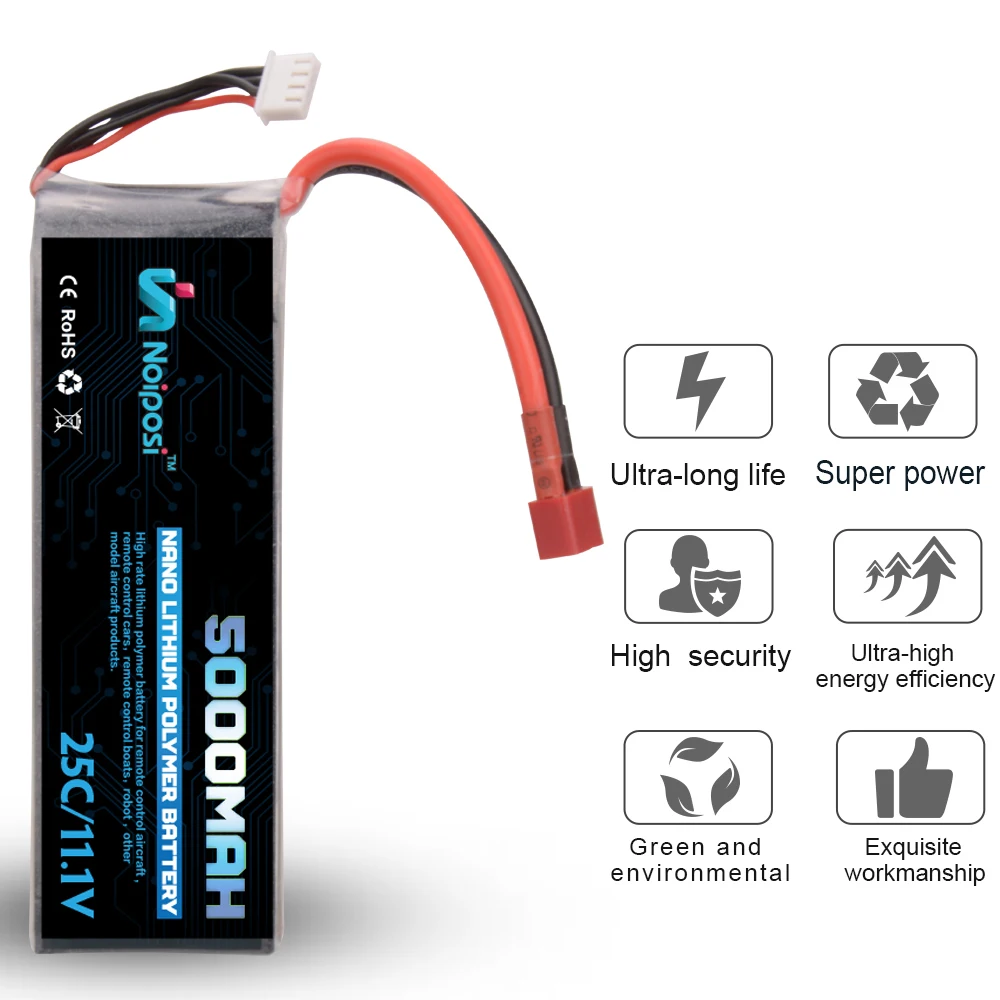 3S Lipo Battery 11.1 v RC Battery Packs 5000mah Lithium Ion Polymer Battery