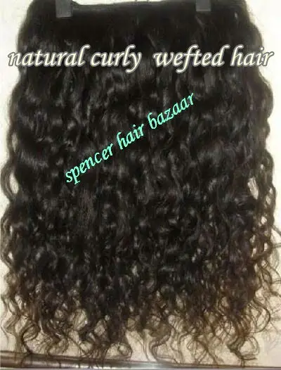 100% indian natural virgin human hair machine weft