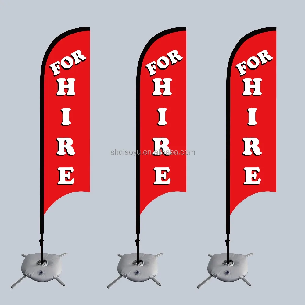 Open House Feather Beach Flag Banner With 45 Angle Wall Base