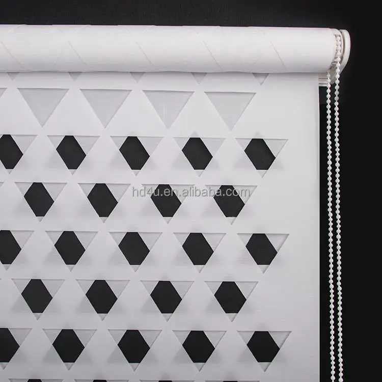 New Arrival Product Customized size Cutout Roller Blinds Fashion Design Double Layer Zebra Blinds Sheer window