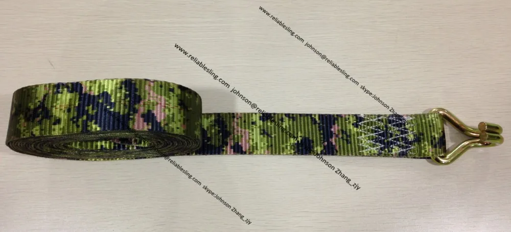 Custom High Tension Military Belt Camo Ratchet Straps