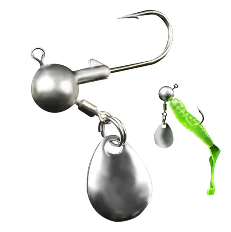 Various fishing gear jig hooks round swing jig head for bass fishing
