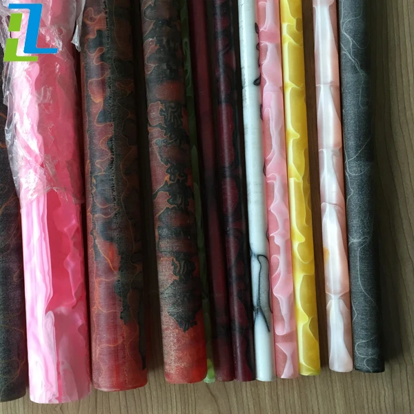 High quality colorful swirl acrylic rod with space in center