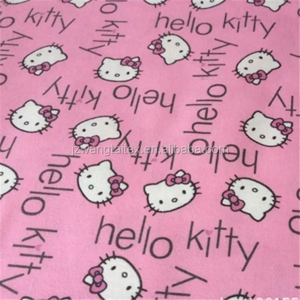 
Hello Kitty Design 100% Print Cotton Flannel Flannelette Fabric 