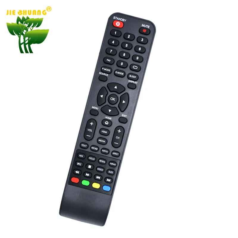 High Quality Smart 2.4G Wireless IR Learning Function 53 keys ABS Black  Universal Remote Control for Android TV, TV Box
