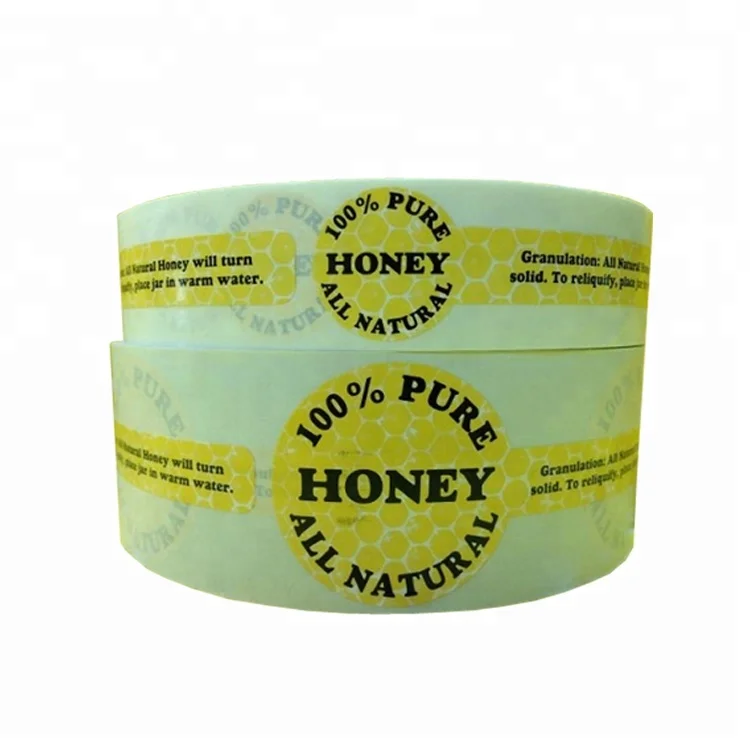 
Custom Adhesive Label Stickers For Honey Food Bottle Seal Label 
