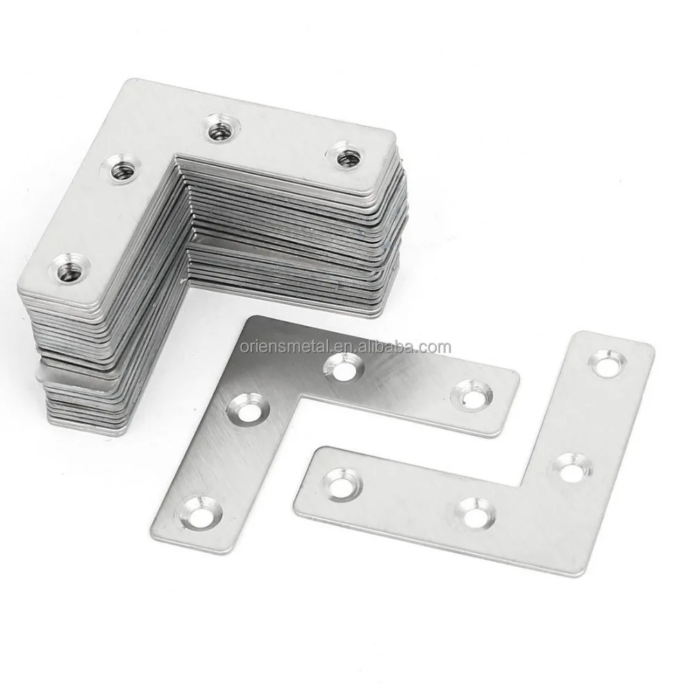 
OEM ODM custom Metal L Shaped Flat Fixing Mending Plates Bracket 