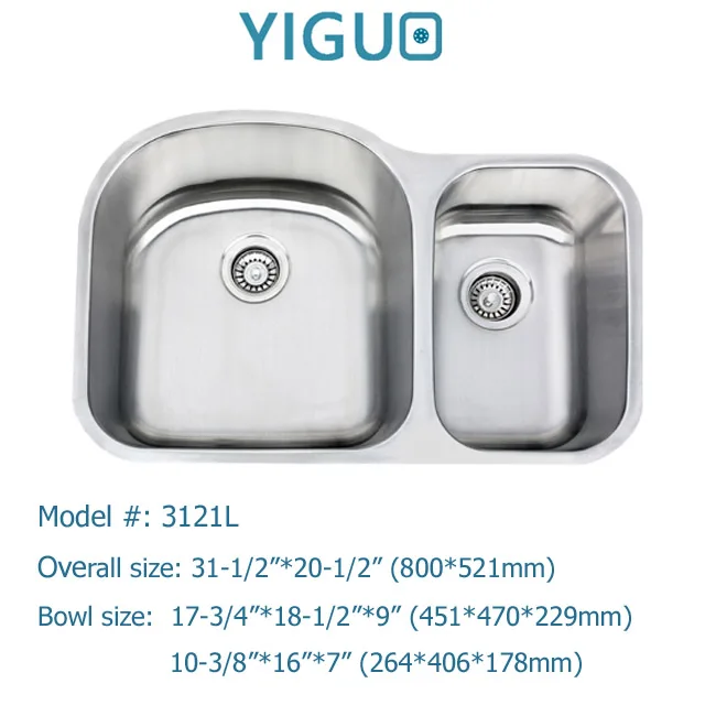 Malaysia stainless steel sink, pressed kitchen sink American style #3218 (5050)