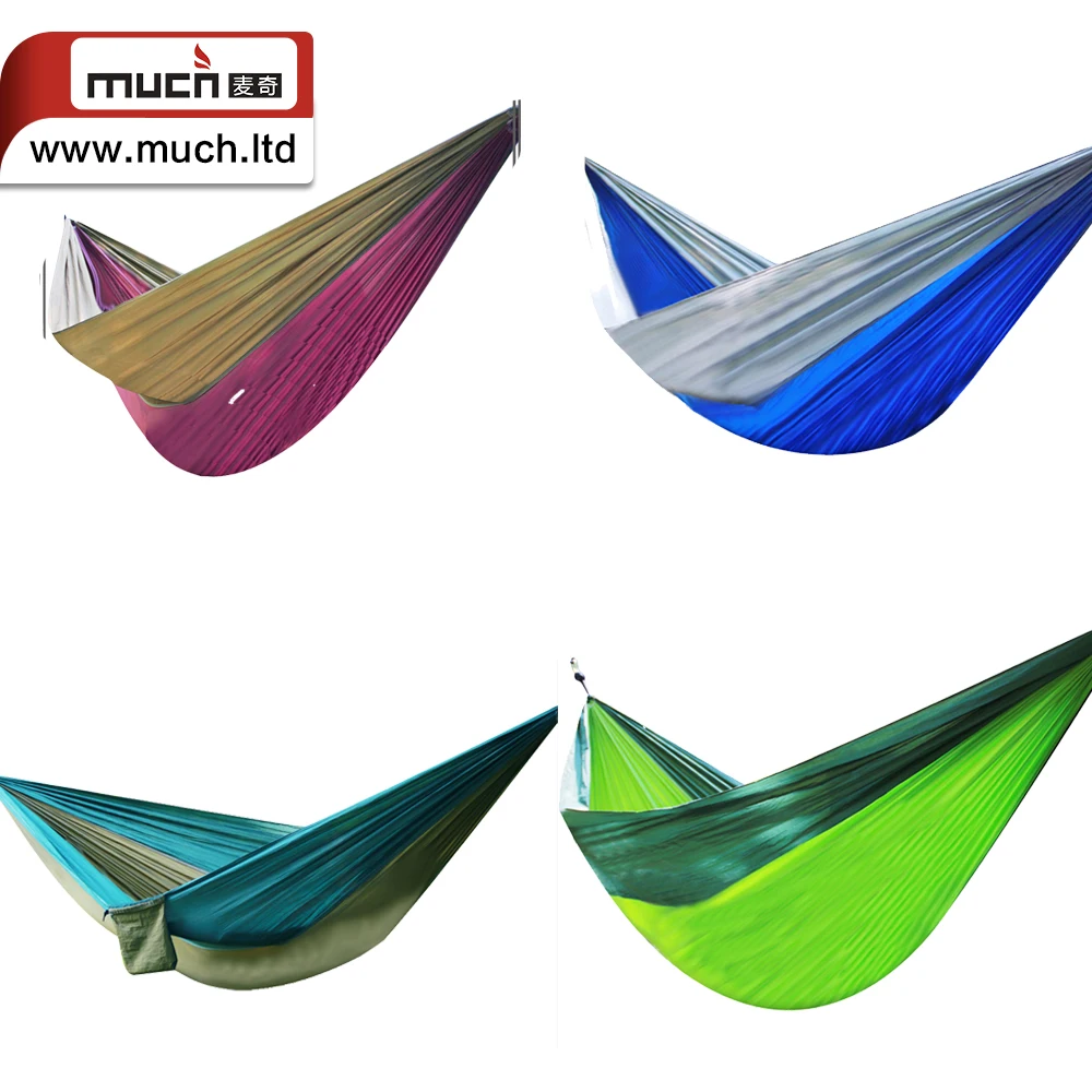 
Manufacture trending parachute fabric custom backpacking camping hanging tree printed kids double hammock 