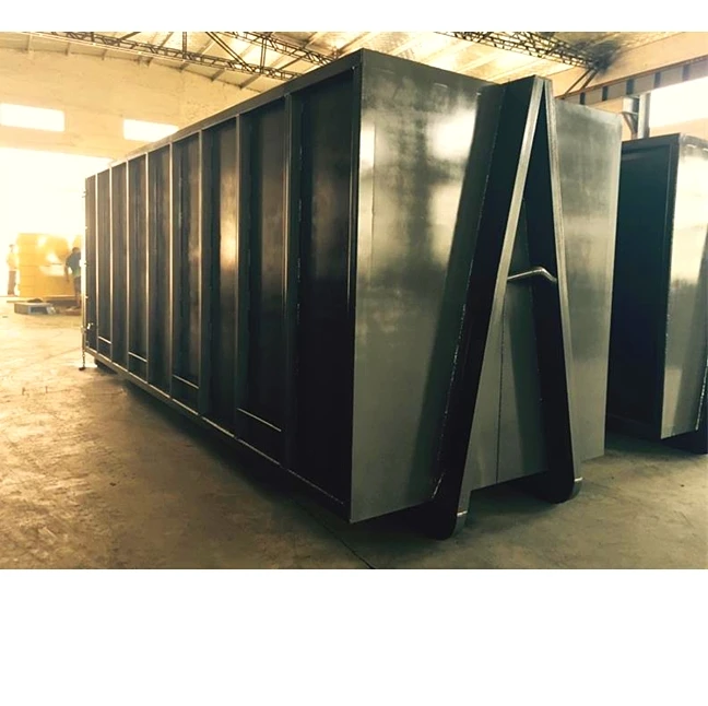 
22CBM waste management waste recycling stackable hook lift bin custom roll on roll off container double door hook lift container 