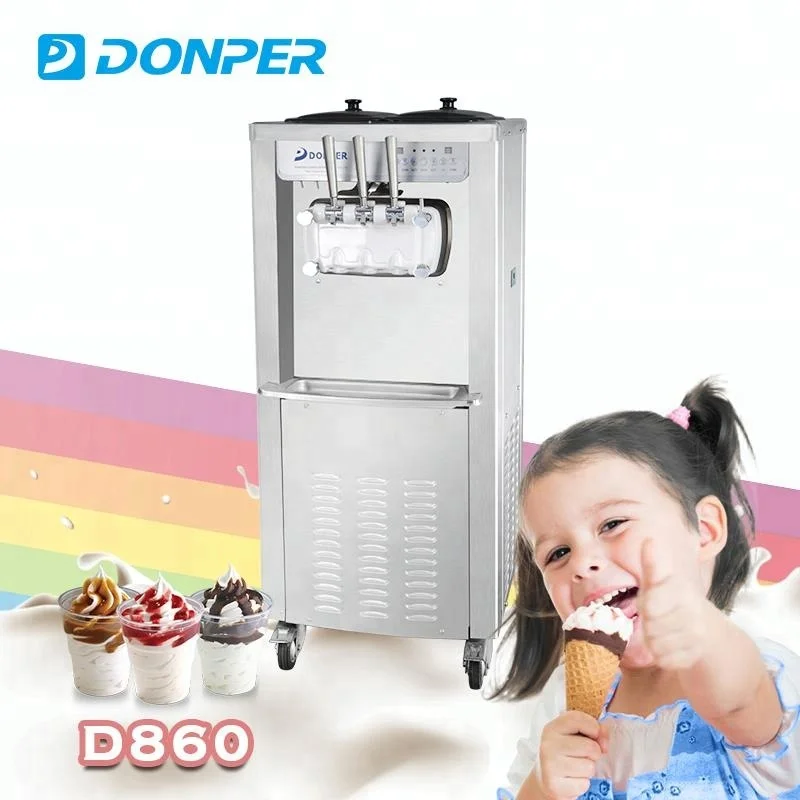 Donper Gravity Feed Floor Model Commercial Ice cream maker D860