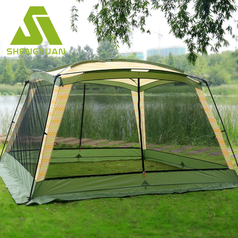 
Luxury Large Screen House Tent & Room Canopy Tent With Mesh Side Wall Big Family Tents For Camping 