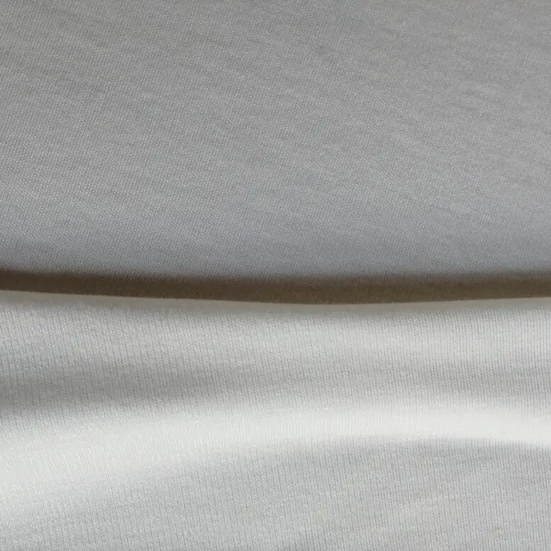 Viscose Organic Cotton Spandex Interlock Fabric Wholesale Bamboo for Baby Clothes Sustainable Eco-friendly fabric for sweatshirt