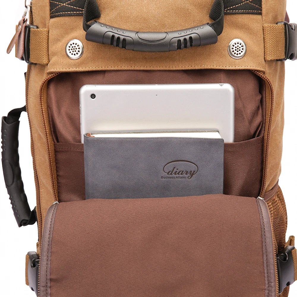 Factory hot sell back packs foldable backpacks cheap outdoor men bag travel rucksack canvas custom hiking laptop backpack