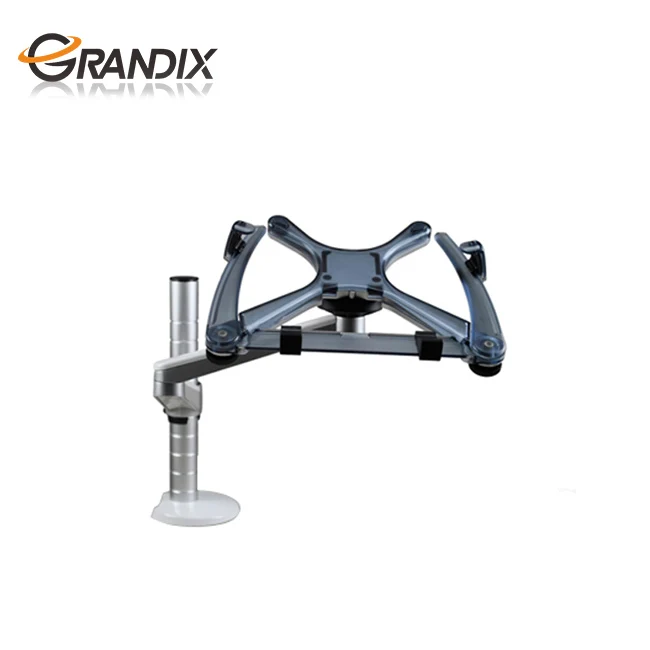 Free standing adjustable support dual laptop monitor arms mount and stands