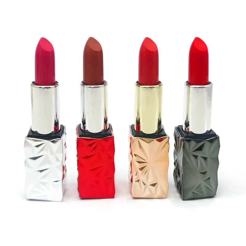 Wholesale  makeup High Pigment High Grade Metal Surface Long Lasting matte Lipstick Private Label a special gift for girls