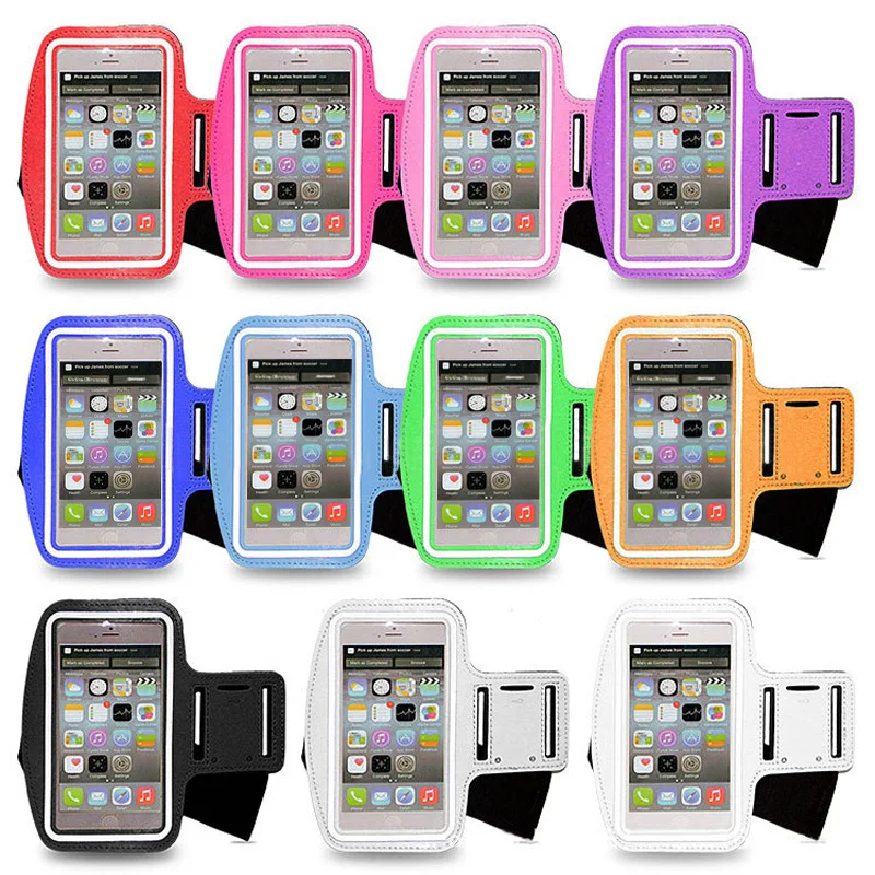Colorful sport running PU and neoprene mobile phone armband for outdoor running fitness gym