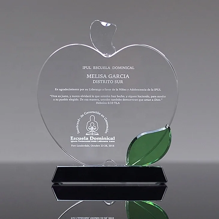 Модные Акриловые награды и трофеи/Современный хрустальный яблочный трофей