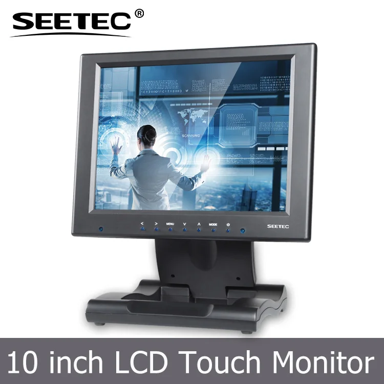 Space Saving 10 Inch 1024*768 High Definition LCD Touch Monitors for ATM Automation Gaming Kiosk