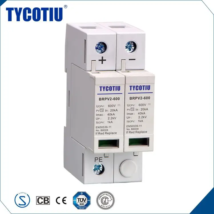 TYCOTIU Высокая Производительность Трехфазный Молниеотвод Pv 1000Vdc Устройство Защиты От Перенапряжения