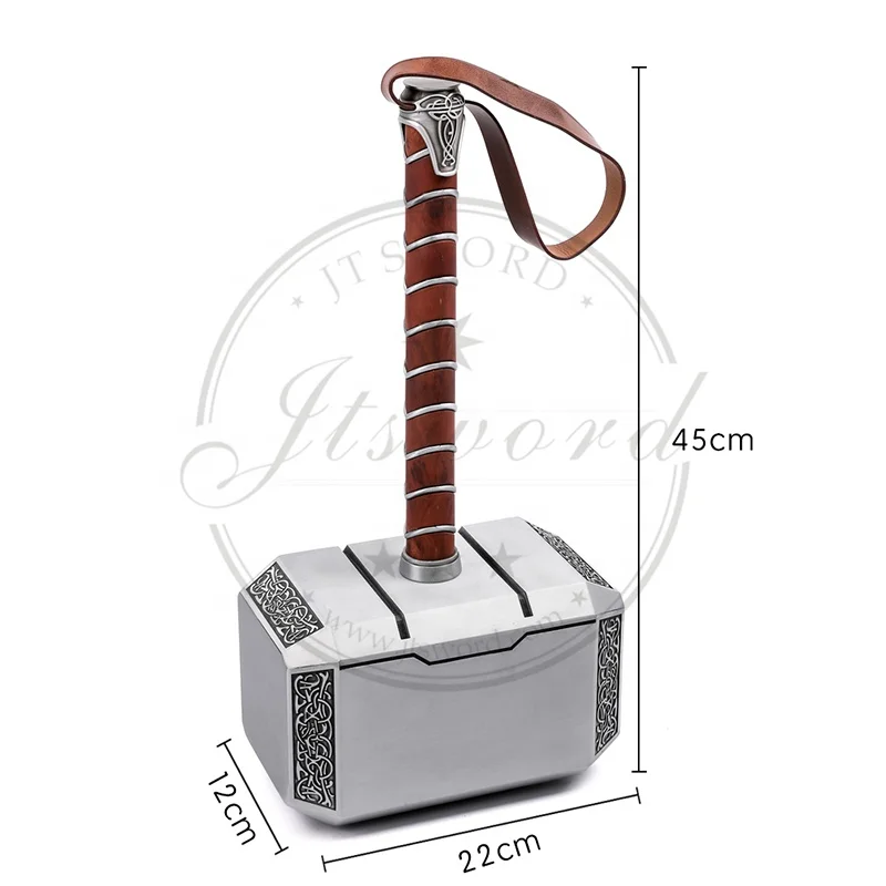 
Metal Marvel Props Mjolnir Thor Hammer With Base 