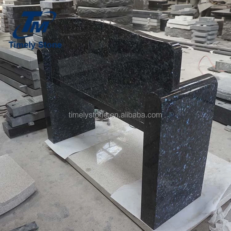 
Natural Blue granite garden stone bench 