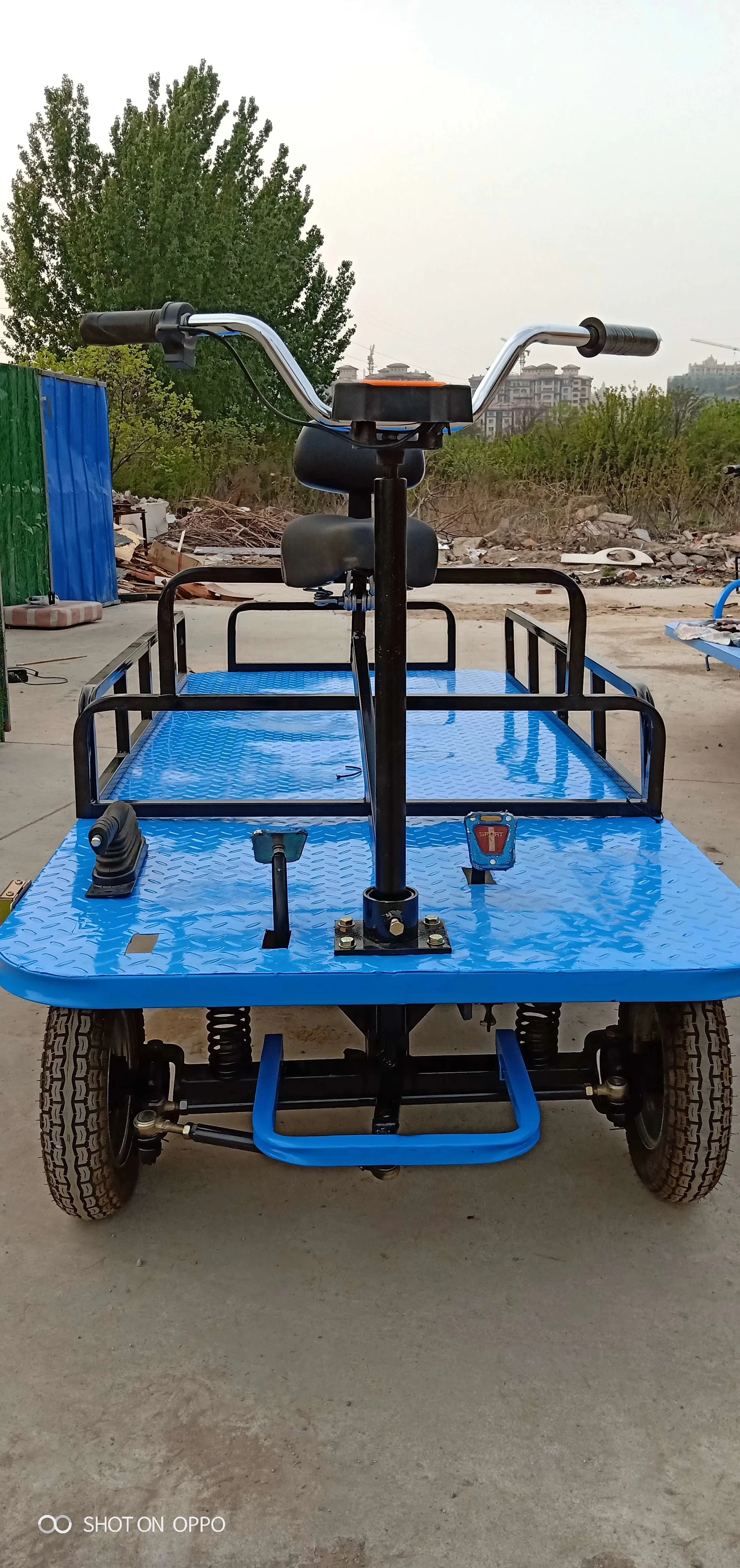 electric power flat cargo trailer