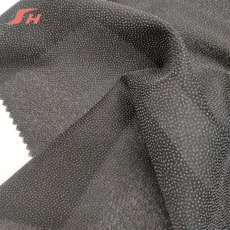 Superior quality plain weave hot melt adhesive woven clothing interlining