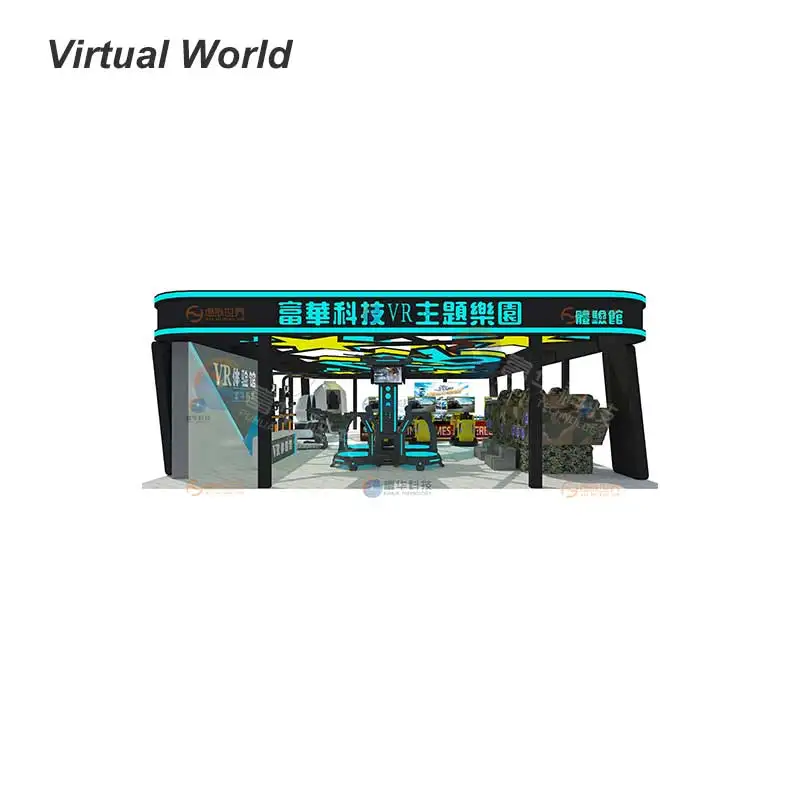 Amusement Park product with VR flight shooting Virtual Reality Room VR simulator for theme Park