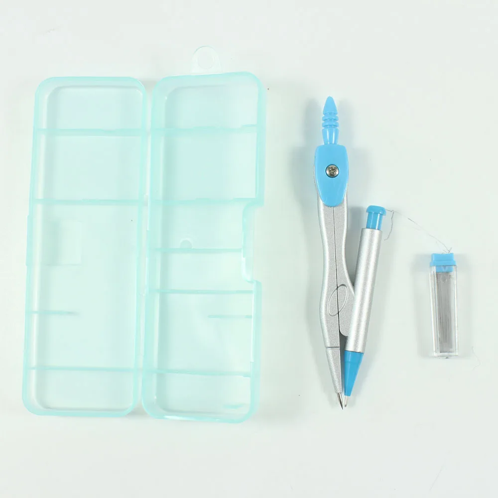 School zinc alloy compass set with pencil leads
