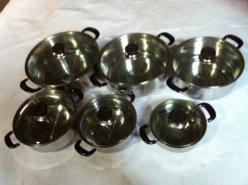 
Housewares Kitchenware Cookware Set Colorful 12Pcs Stainless Steel Nonstick Sets Kitchenwares Pot Happy Baron 12 Pcs 