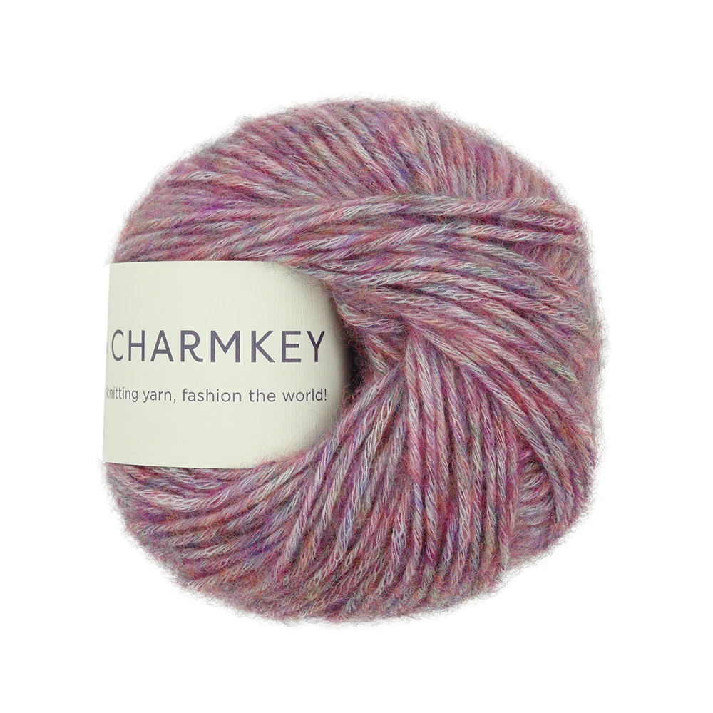 Charmkey raw melange 100 % acrylic fancy yarncraft brush yarn for hand knitting patterns