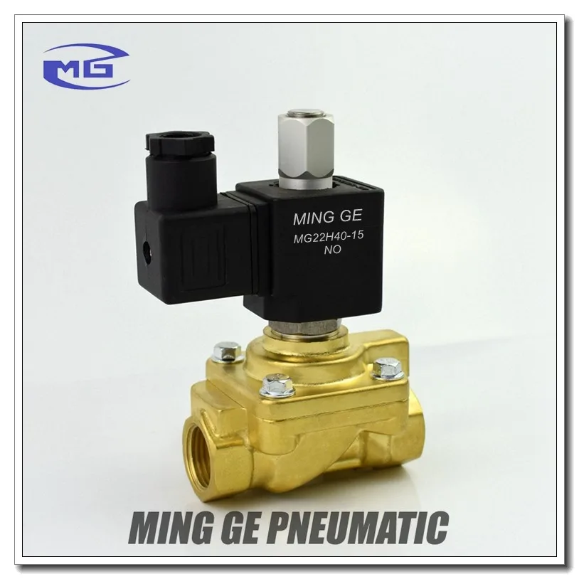 
1/2 inch 220V AC 24V DC 40bar normally open solenoid valve water valve gas pneumatic valve 
