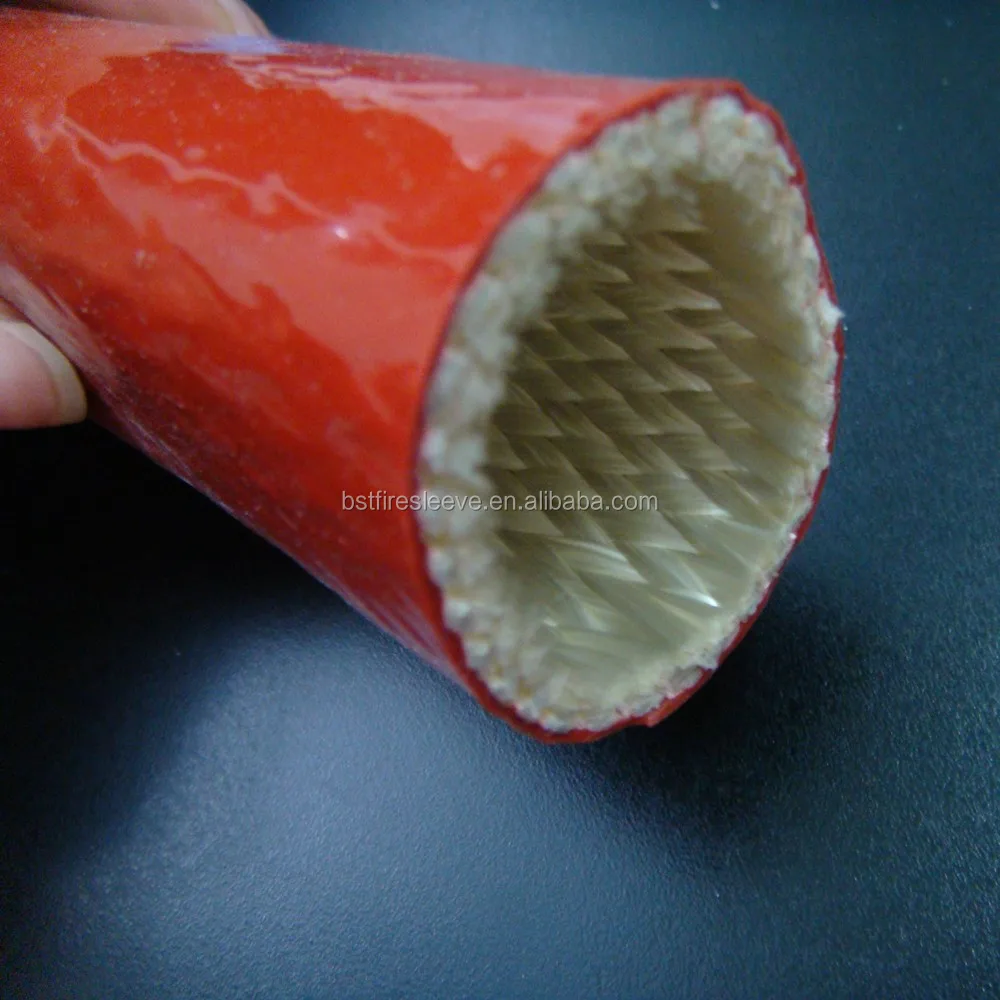  Stainless Steel Braided PTFE Hose Protection Silicone fiberglass insulation sleeve for wire