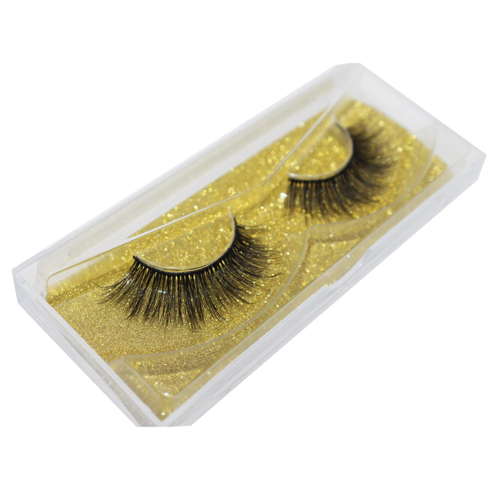 Create your own brand false silk synthetic eye lashes private label custom packaging box faux 3d mink lashes