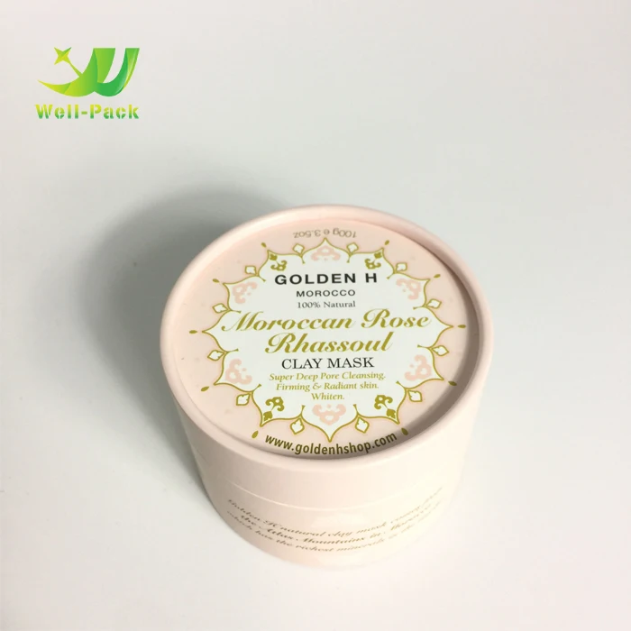 Custom paper packaging tube with sifter for baby loose powder cylinder paper tube packaging for skin care cream body lotion