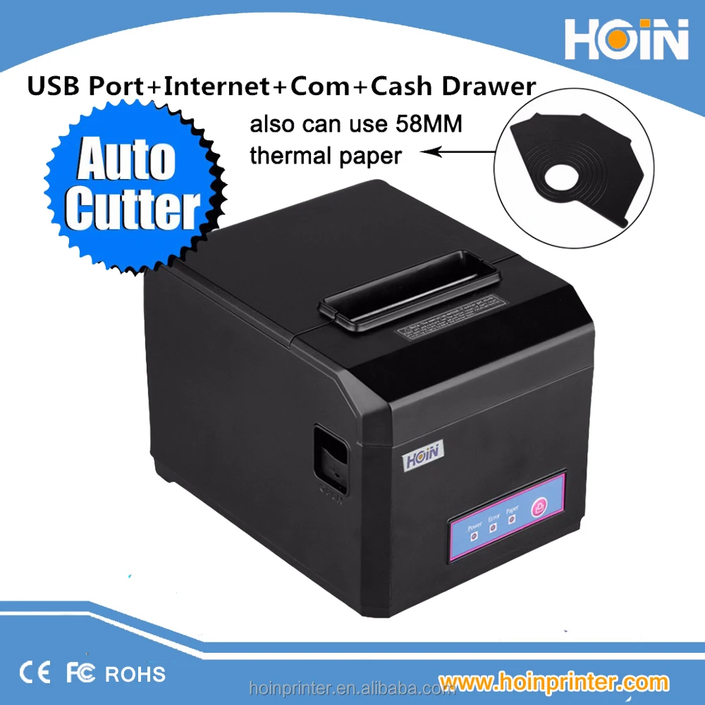 Thermal 80mm Receipt Printer For POS Terminal USB Serial Lan Interfaces