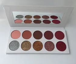 Дешевые макияж Косметические мерцание матовая 10 видов цветов Магнитный Пигмент палитра теней для век