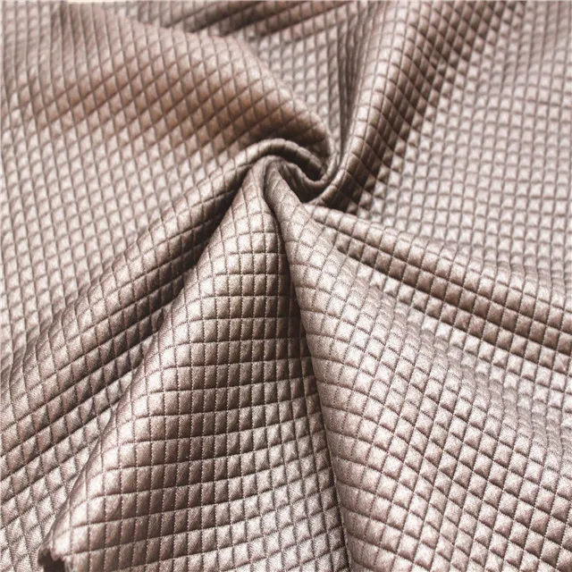 shaoxing keqiao textile wholesale coating quilt jacquard knitting fabric for garments