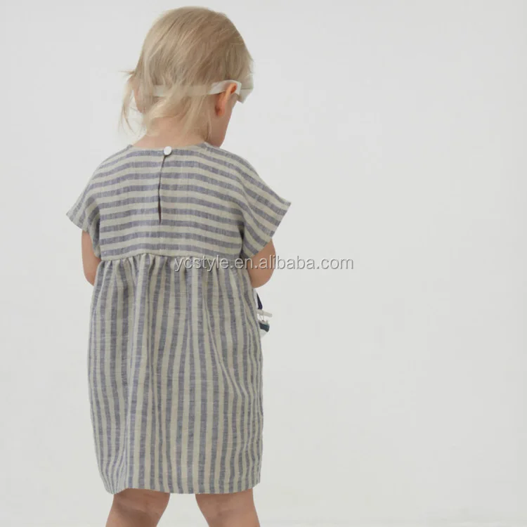 Эксклюзивная детская одежда из моющегося льна, платья с длинным рукавом для девочек на осень