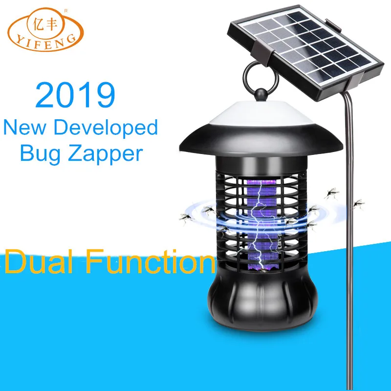 New Design Outdoor YF-198 Solar Mosquito killer Lamp Price USB Multi-function Led Mosquito Trap