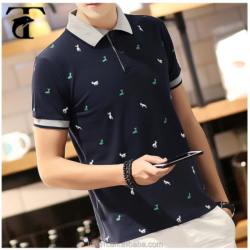 Men Custom Polo Shirts for Men 100% Cotton Interlock Polo Design With Combination