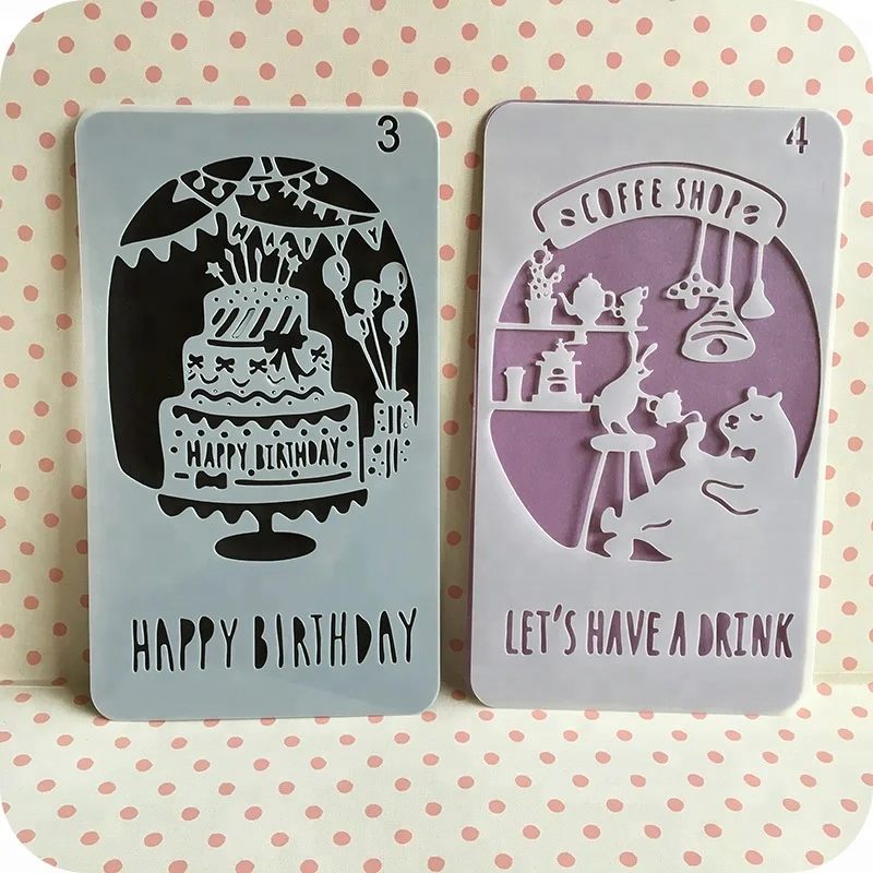 Customized Hand book template DIY drawing stencil scribbles Lace ruler