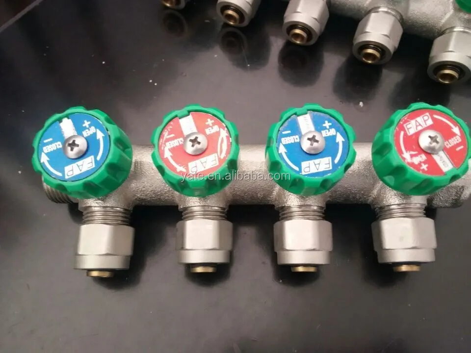 Brass manifolds with 4 ways with pex inserts