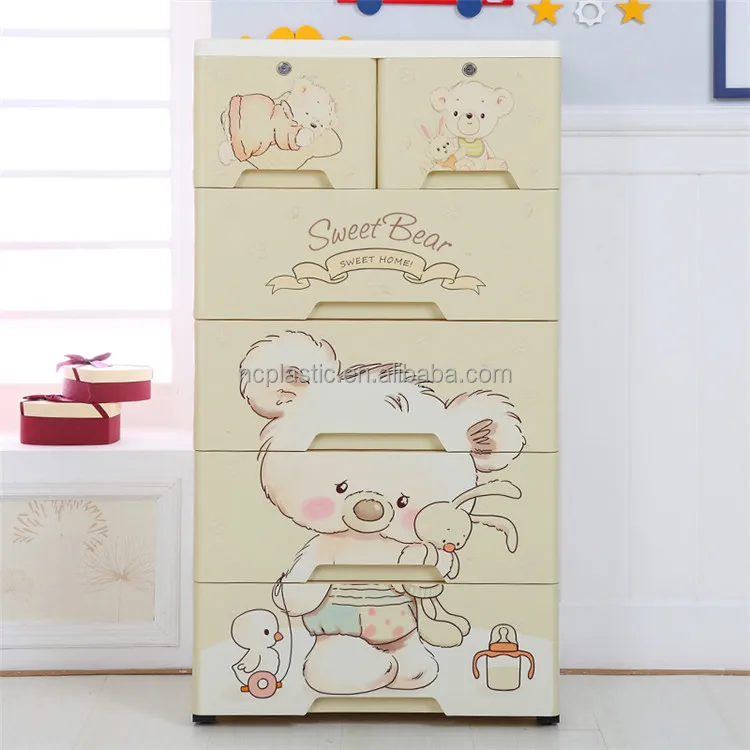 Органайзер для шкафа с 4 ящиками, детский шкаф с 2 пластиковыми шкафами для хранения