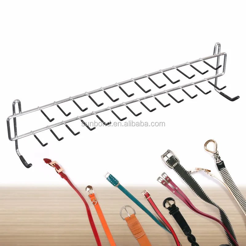Wall Door mount Tie Necklace Belt Rack Holder Hooks Hanger