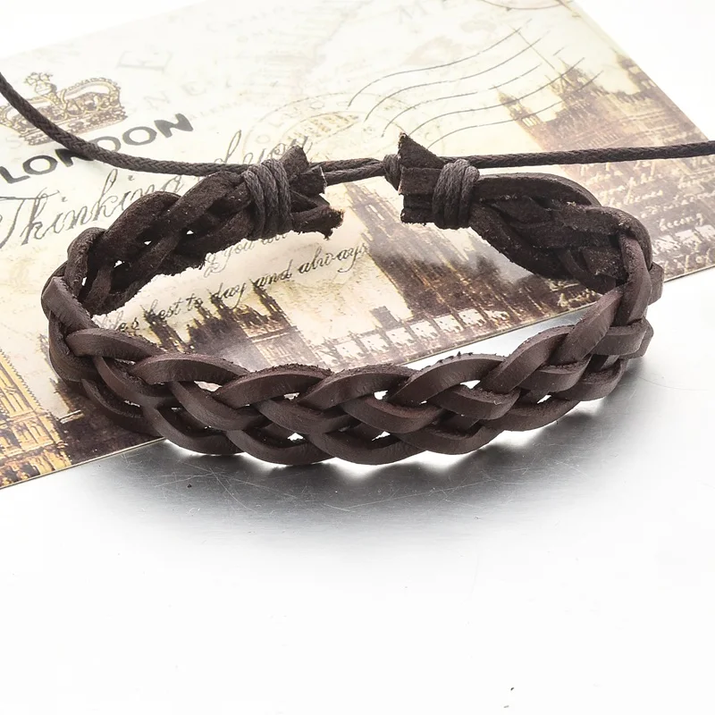 Fashion Leather Bracelet Men,Women Leather Bracelet,Braided Leather Bracelet
